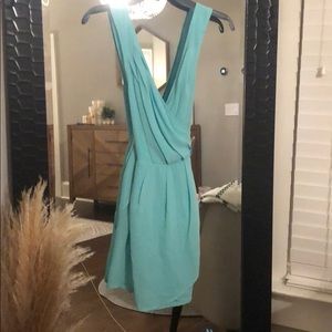 Aqua green criss cross back dress